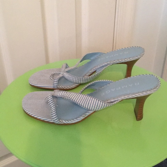 Rampage nautical two tone stripe Madyson sandal. - Picture 3 of 6